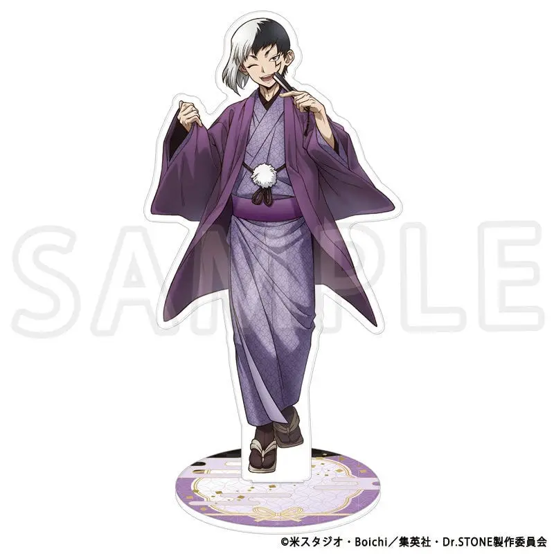 Dr.STONE أنيمي الاكريليك حامل كيمونو/الشطرنج/زخرفة مزدوجة Ishigami Senkuu الشكل مجموعات الهدايا