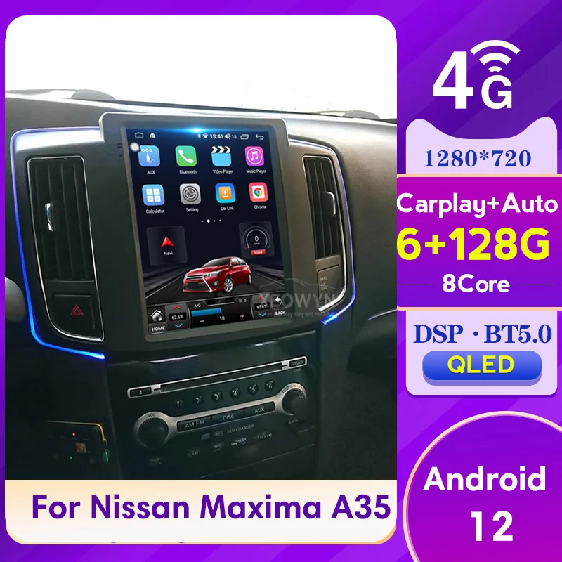 

Автомагнитола 2 Din, Android, GPS-навигация, стереоприемник для Nissan MAXIMA A35 2009-2014, мультимедиа, apple carplay auto