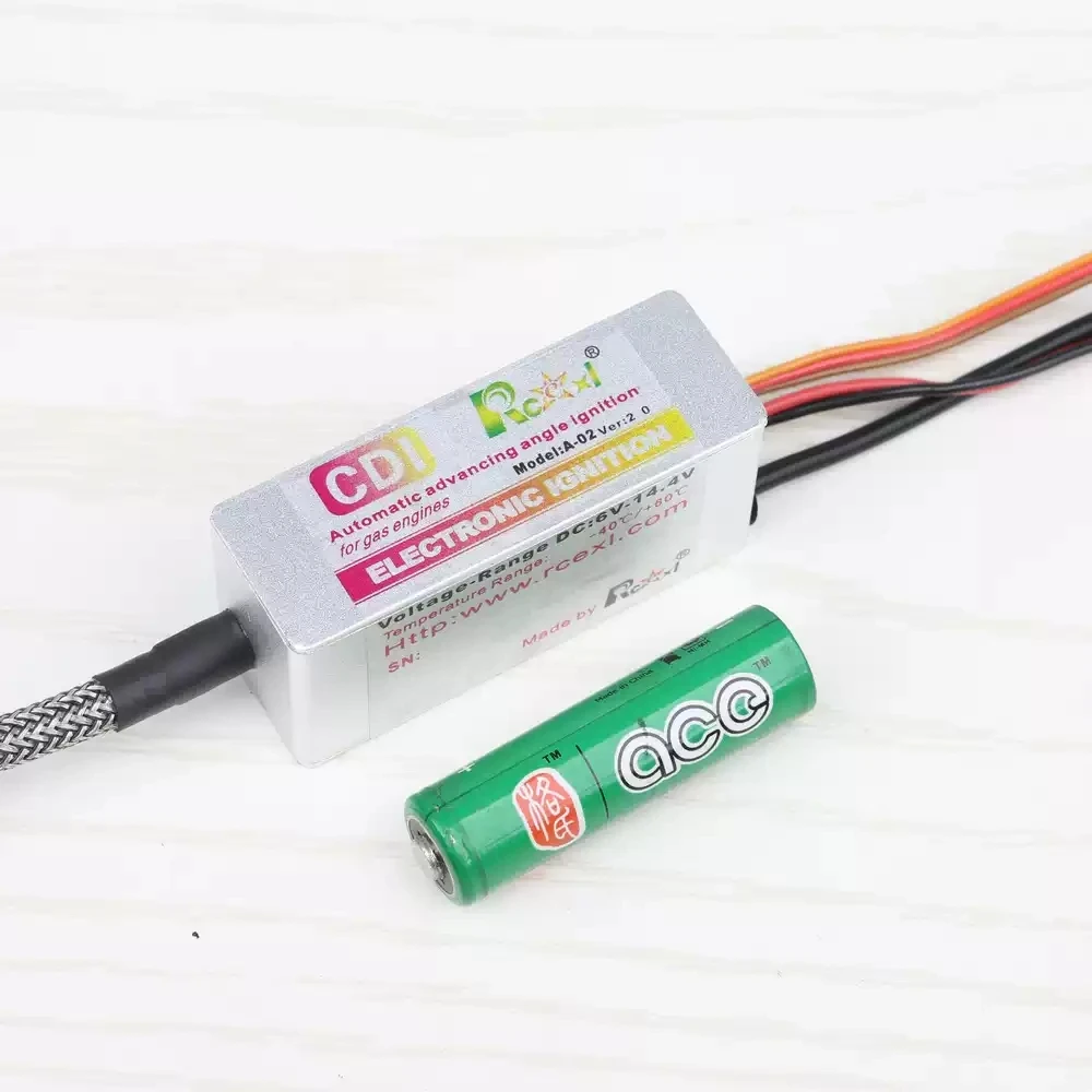 RCEXL CM-6 / ME-8 MINI الألومنيوم السيارات زاوية الإشعال الكهربائي CDI HV الجهد العالي مناسبة للبنزين DLE أسطوانة واحدة، الخ