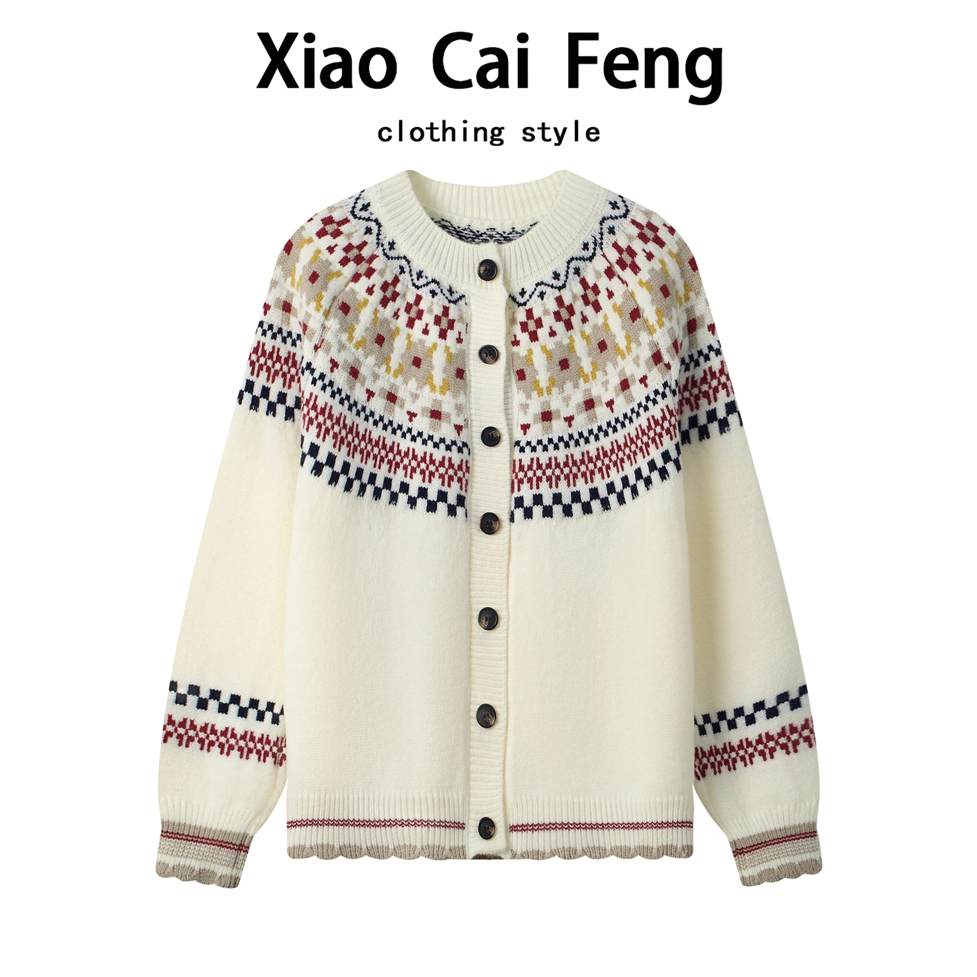 

Модный вязаный кардиган в стиле Фейр-айл, свободный теплый свитер для женщин, повседневная верхняя одежда, длинный рукав, топ