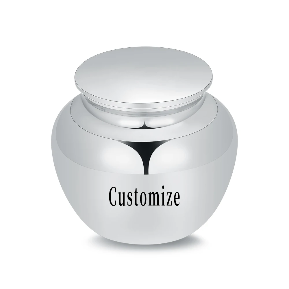 Customized Ashes Urn Stainless Steel Waterproof For Pet/Human Ashes More Safety Never Rust Screw Lid Memorial Jewelry