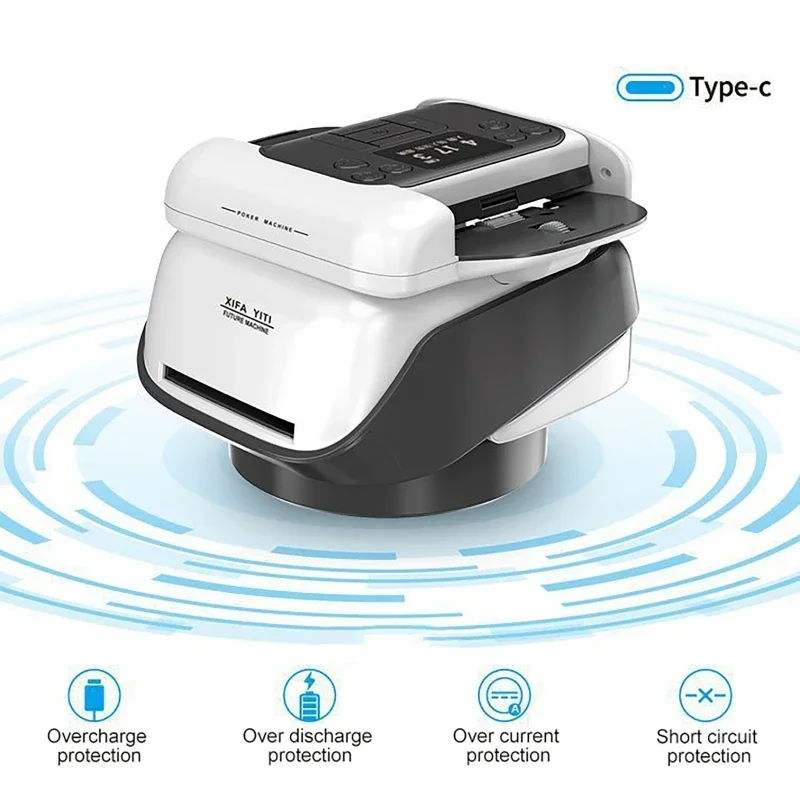 

2400mAh Automatic Cards Dealer Machine 360° Rotating Electric Cards Shuffler Poker Card Dispenser Tool for Home Party Games