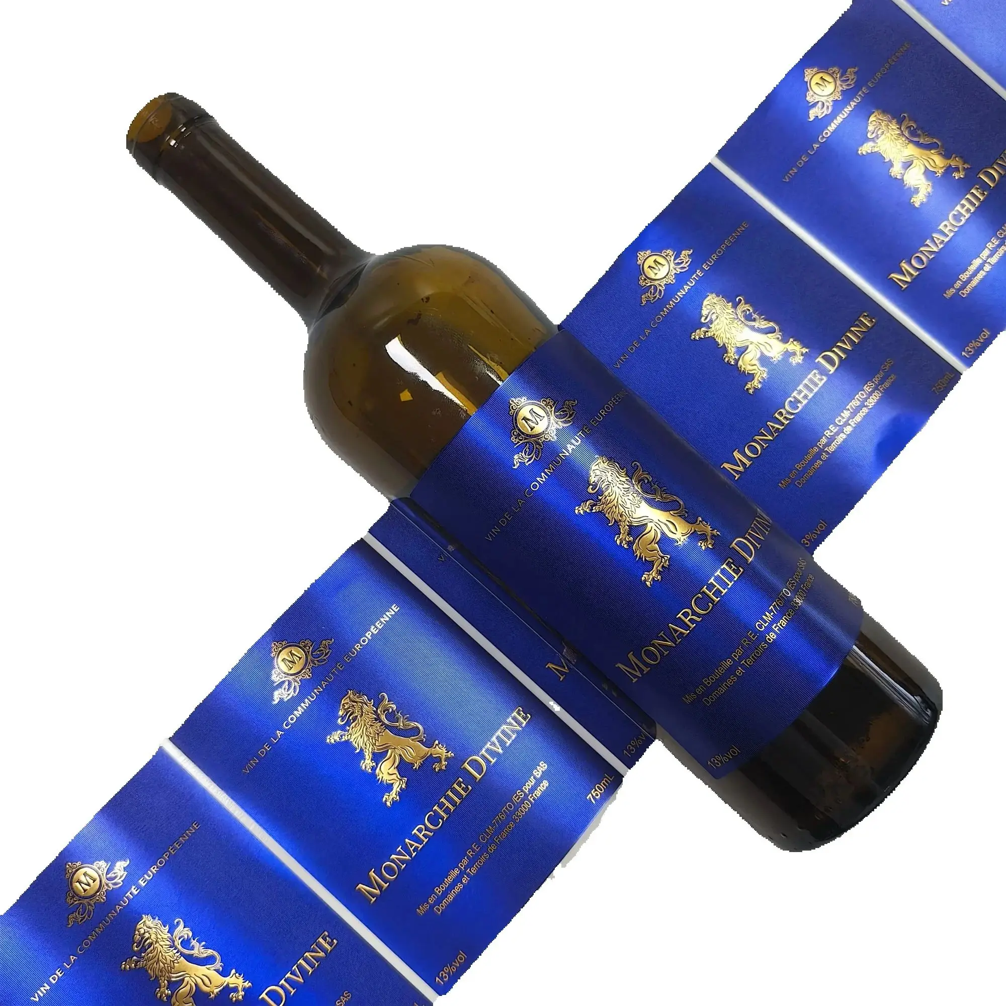 Custom Wine Label Sticker｜Holographic Paper｜Waterproof Permanent Adhesive｜Hot Foil Stamping & Embossed