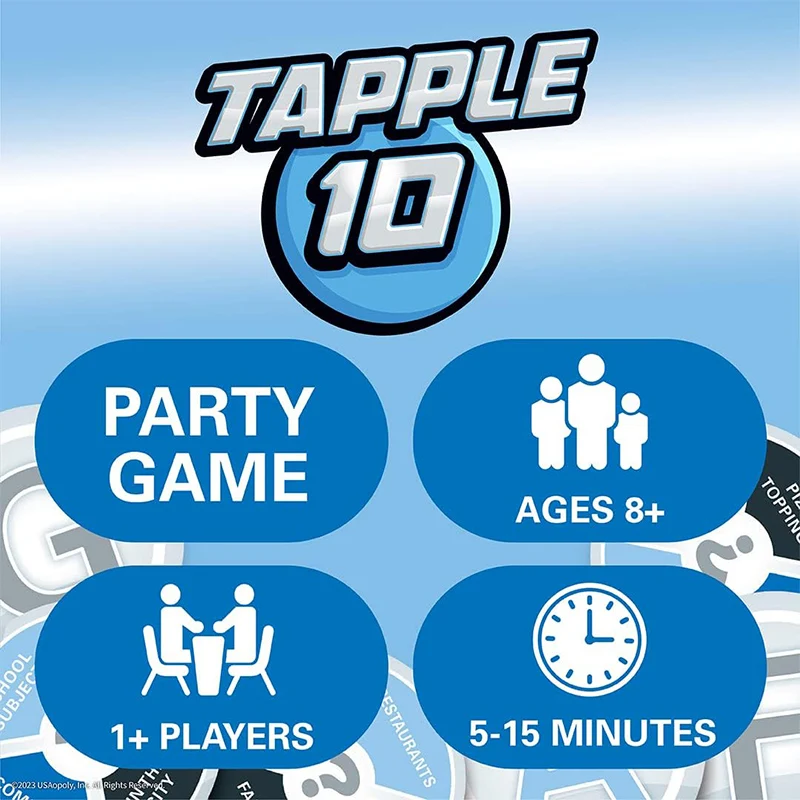 Improve Your English and Spanish with Tapple 10 / BASTA Word Game: Fun and Educational Board Game