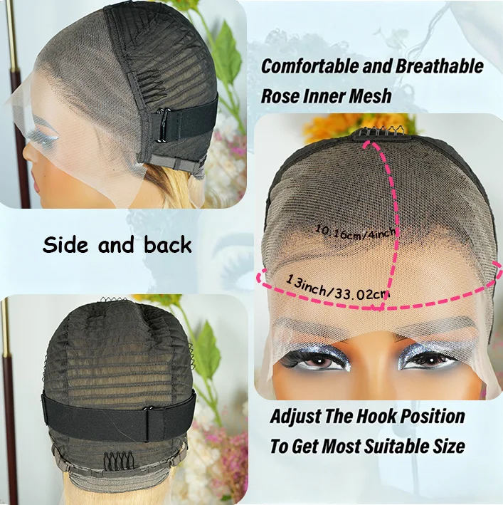 Women's Split Dye Brown Blonde Bob Lace Front Wig