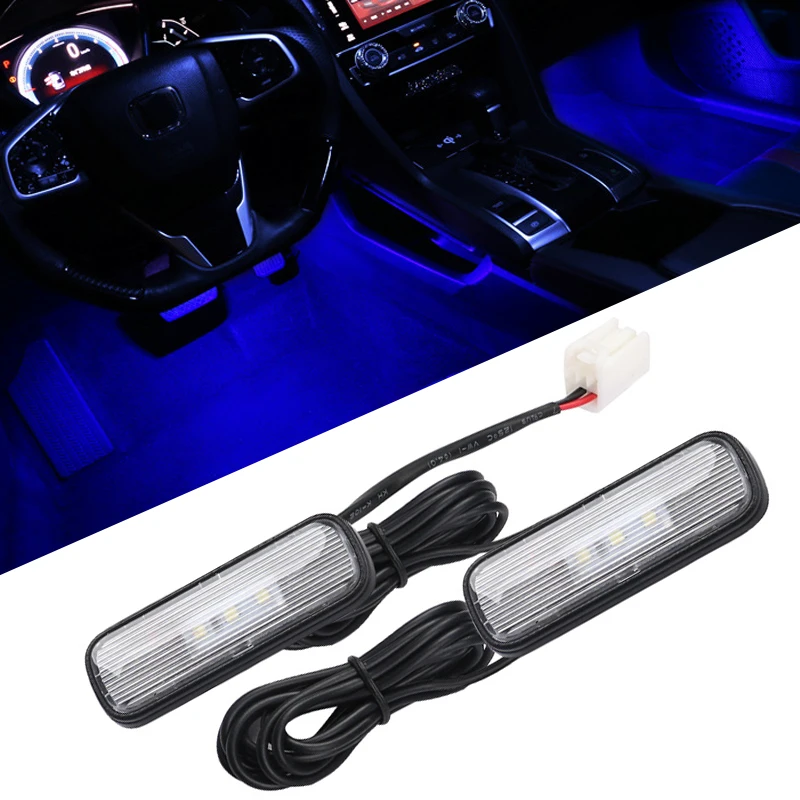 2Pcs/Pair LED Ambient Foot Lights For Honda Civic X Accord X 10th CRV RW 5th 2018 Car Interior  Atmosphere Light Decoration Lamp