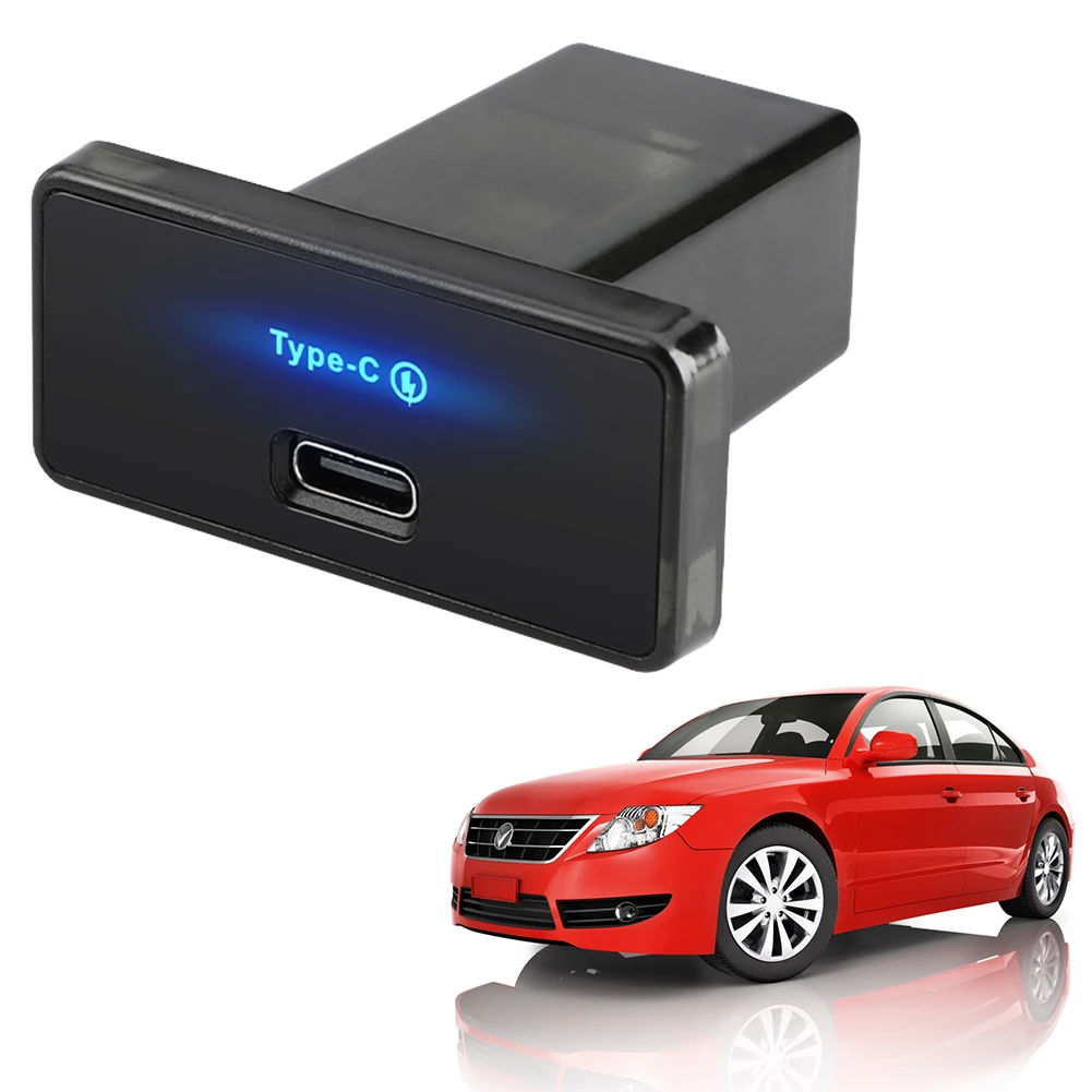 18W/30W Car Charger Power Socket Fast Charging PD Type C/USB Phone Charger Adapter Panel Power Outlet for RV Boat Truck
