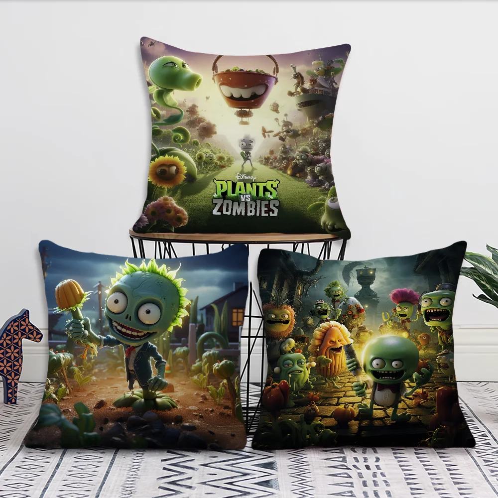 Game P-Plants vs. Z-Zombies Pillow Cover Printing Decoration Room Home Sofa living Office Coffee Shop Car Nordic Simplicity Cov