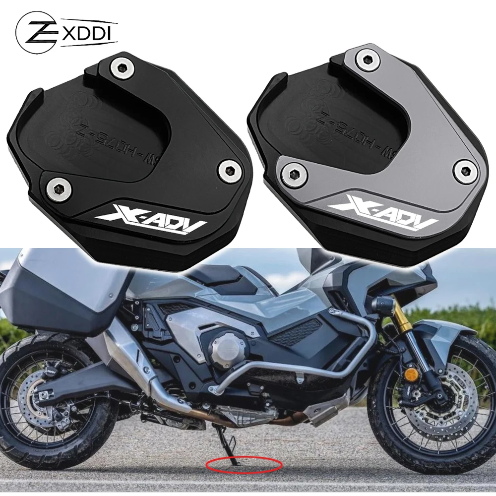 Soporte lateral para motocicleta, placa ampliadora de almohadilla de extensión para Honda X ADV XADV X-ADV 750 XADV750 2017-2022 2023 2024 CNC