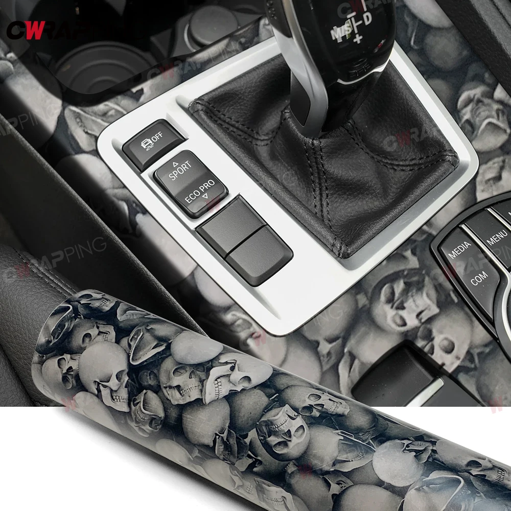 Envoltura de vinilo para bicicleta, película para coche que cubre motocicleta, vehículo todoterreno, Graffiti, monopatín fantasma, motocicletas, calavera, pegatina de Halloween