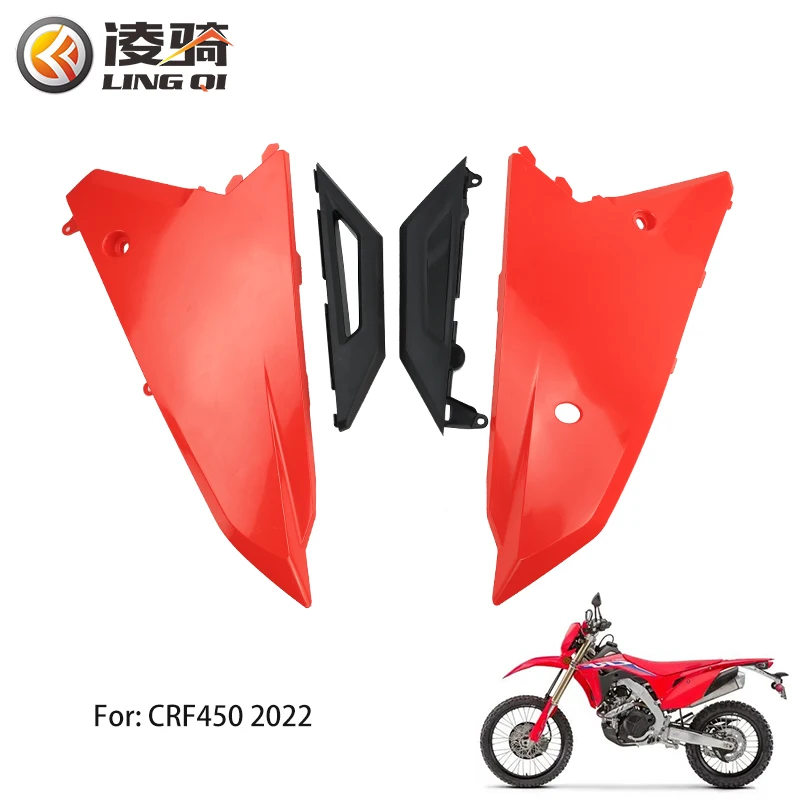 

LINGQI Plastic Cover Shell Rear Side Panels Fairing Body Frame Fenders For CRF450 2022 Dirt Pit Bike 450RX Motocross Off Road
