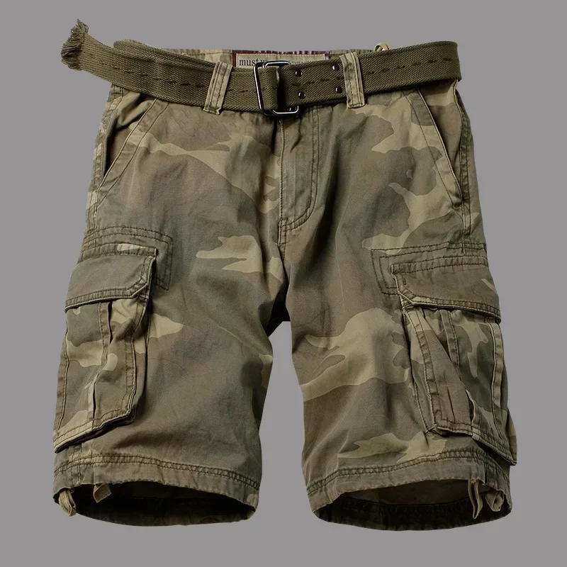 European and American Trendy Young Men's Spring and Summer Fashionable and Versatile Casual Workwear Camouflage Shorts.