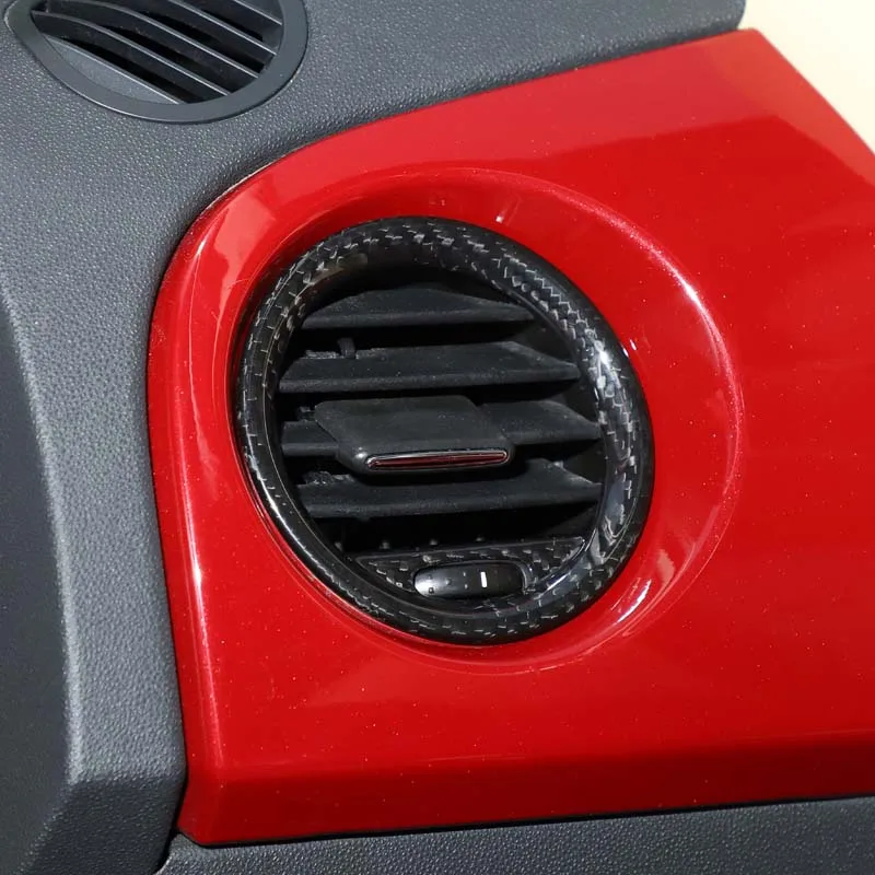 2 قطعة ألياف الكربون الحقيقية لشركة فيات 500 2008-2015 أبارث 595 2012-2015 أبارث 695 2010-2015 سيارة الجانب تنفيس الهواء الإطار اكسسوارات السيارات