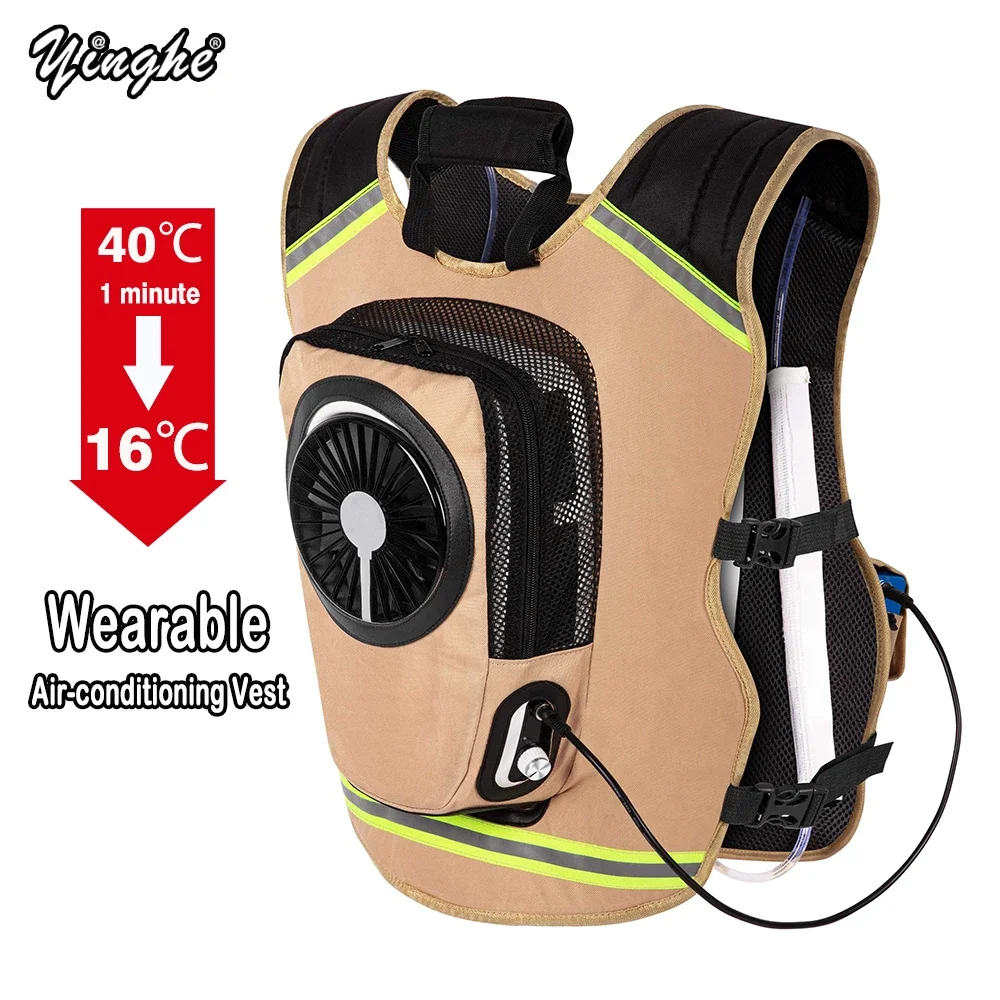Air Conditioner Cooling Vest With Dc Micro Compressor And Vortex Tube Infinite Regulation For Hot Weather Work And Outdoor Use