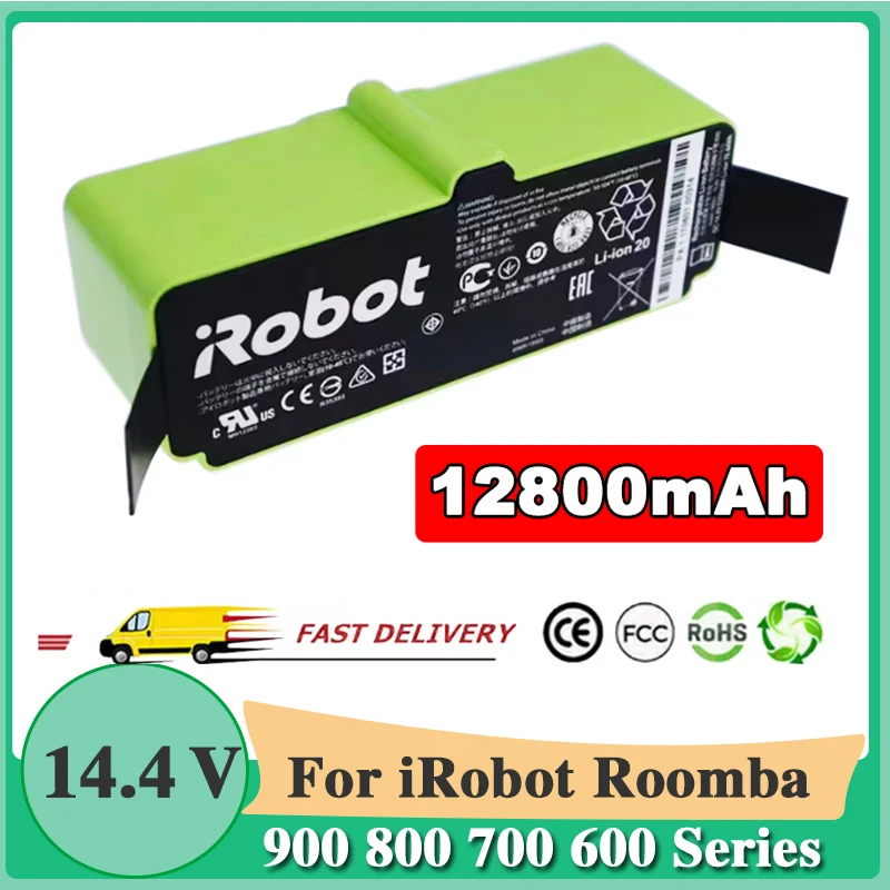 

12800mAh Lithium Ion Battery For iRobot Roomba Cleaner 900 800 700 600 Series 960 980 981 966 895 695 692 690 675 780 860 891