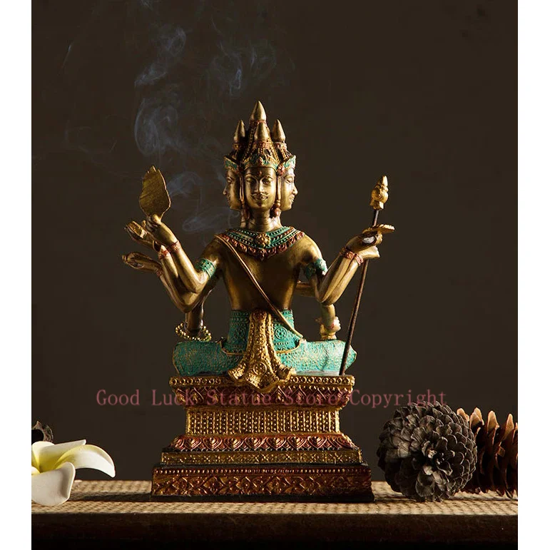 شخصية بوذا بأربعة جوانب ، سحر الحظ في جنوب شرق آسيا ، تايلاند ، براهما ، متجر الشركة ، المنزل ، تمثال فنغ شوي