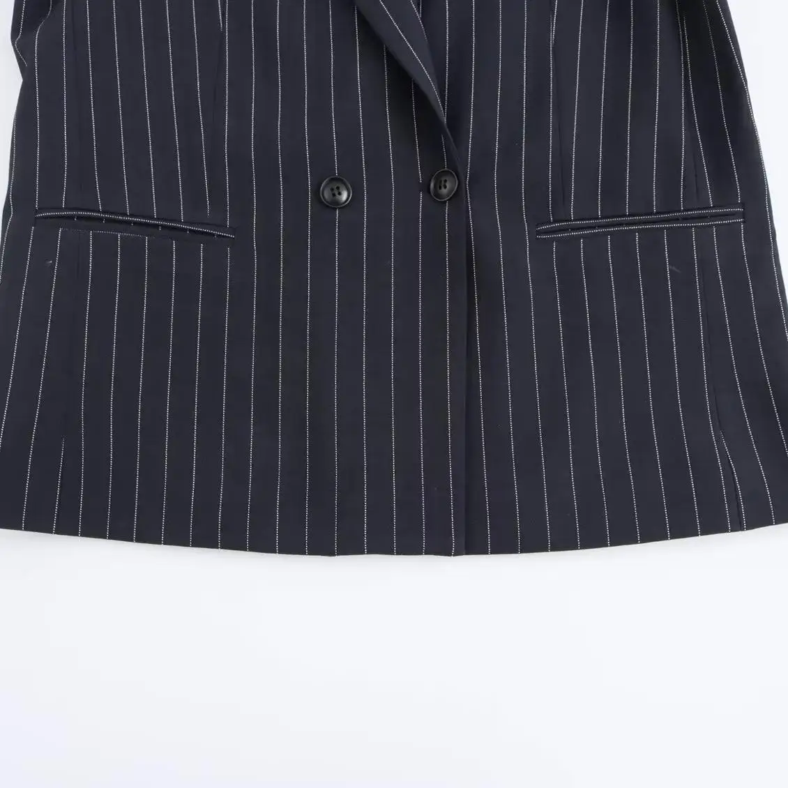JNLEAOG Dames Loose Fit Streeppatroon Winderig Sle Pak Jaet Casual Lange Sve Polyester Faion Herfst Nieuwe Collectie