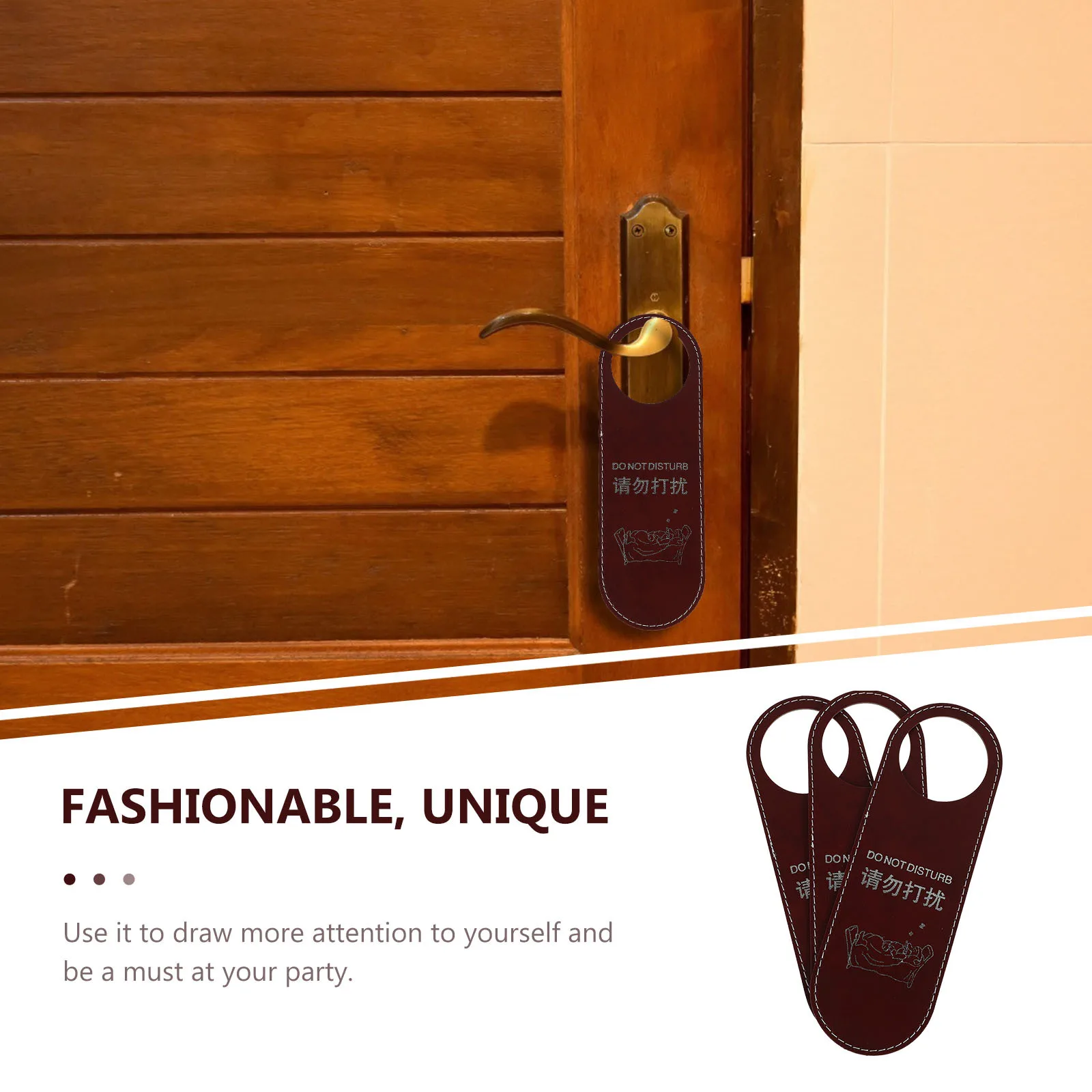 

3pcs Do Not Disturb Sign Mini Pendant For Hotel Door Hanging Decoration Oval Travel Accessories Party Supplies Table
