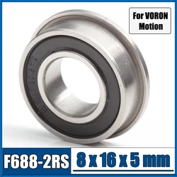 F688RS Bearing 8x16x5 mm ABEC-7 10 Pcs F688-2RS Flange Ball Bearings For VORON 0 Motion, Use In A/B Drive Units Idlers XY Joint
