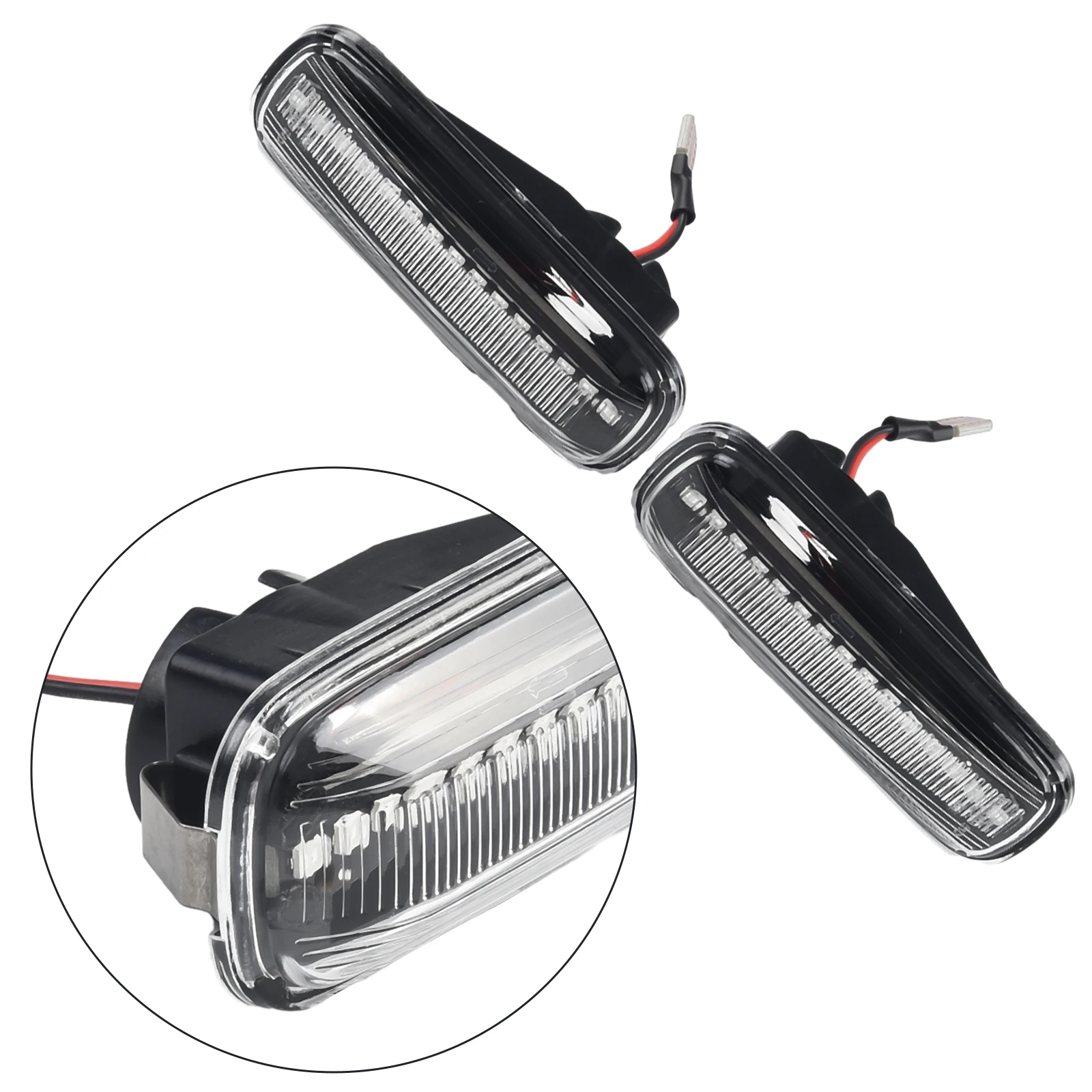 

High Quality Lights Yellow Light Edge Light Waterproof 12V DC Decorated Left&Right Safety Transparent Shell Car