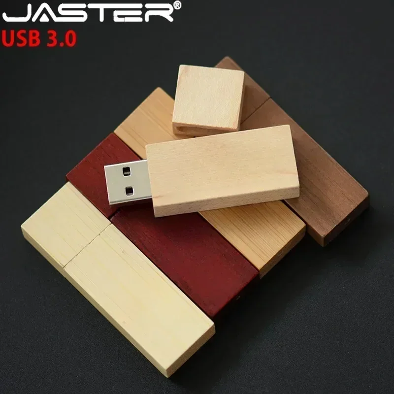 JASTER USB 3.0 Photography Wooden Usb + Gift Box High Speed Usb Flash Drive Wood Pendrive 16GB 32GB 64GB Creative Wedding Gifts