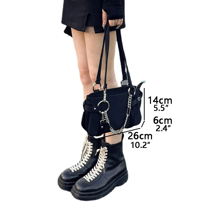 Nylon Luxury Designer Handbags for Women 2023 Spring and Summer Purses Travel Chain Totes Underarm Black Handsome Shoulder Bags