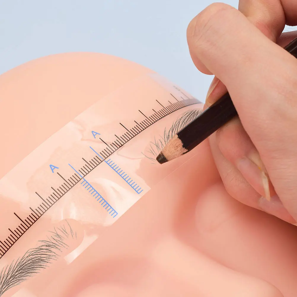 50 個の眉毛測定ツール眉定規プロフェッショナル眉毛シェイパー正確な位置決めタトゥーやメイクアップステンシル用