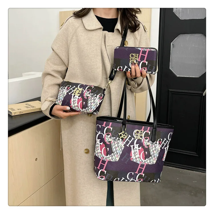 

Vintage Minimalist Women's 3-Piece Tote Bag Set New Arrival Large Capacity Crossbody & Handbag, Ideal for Daily Commute & Travel