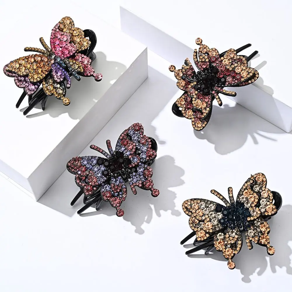 Simple Minority Butterfly Colorful Lady Temperament Hair Accessories Duckbill Clip Korean Style Hair Clip Women Hair Claw