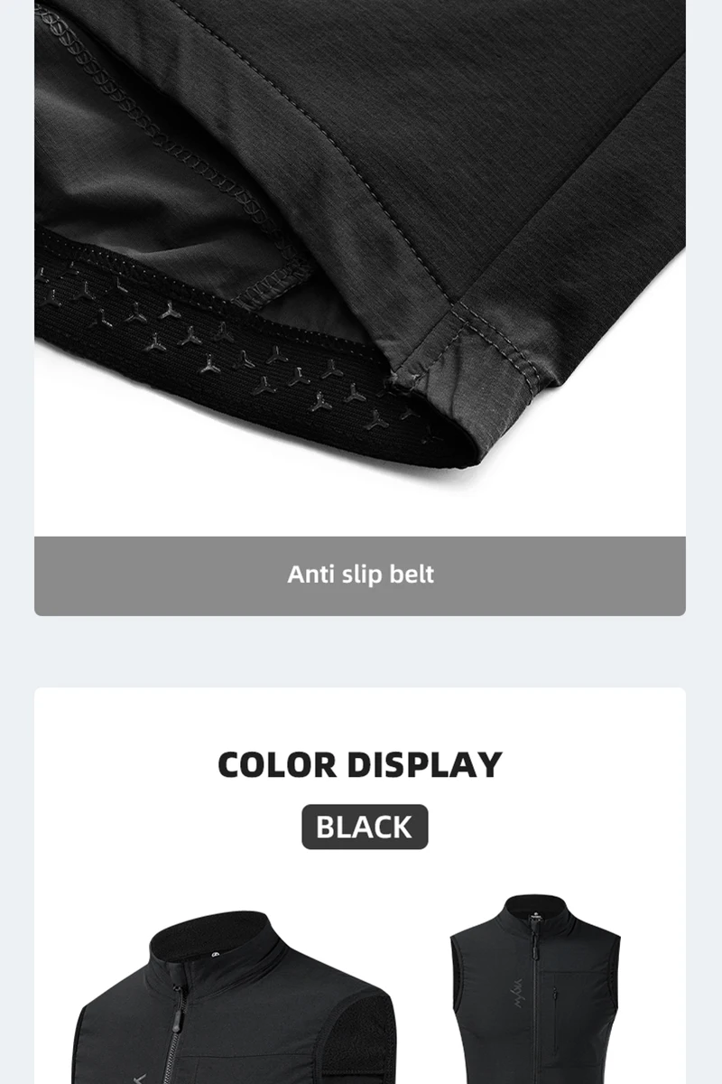 YKYW Fahrradweste Winter Wasserdicht Fleece-Gefüttert Rückseitiger Anti-Rutsch-Greifer Thermisch Winddicht Feuchtigkeitsableitend 4 Taschen 7 Farben – Detail 16