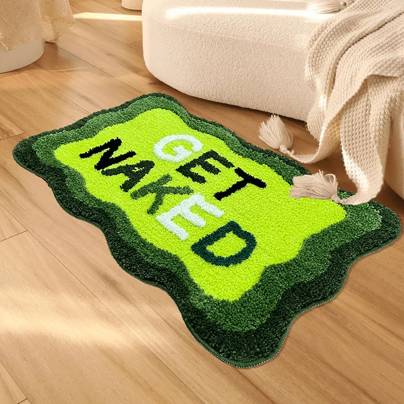 Colored Letters Carpet Green Letter Pattern Rug Living Room Indoor Entrance Floor Mat Bedroom Bedside Area Decor Rugs Plush Mats