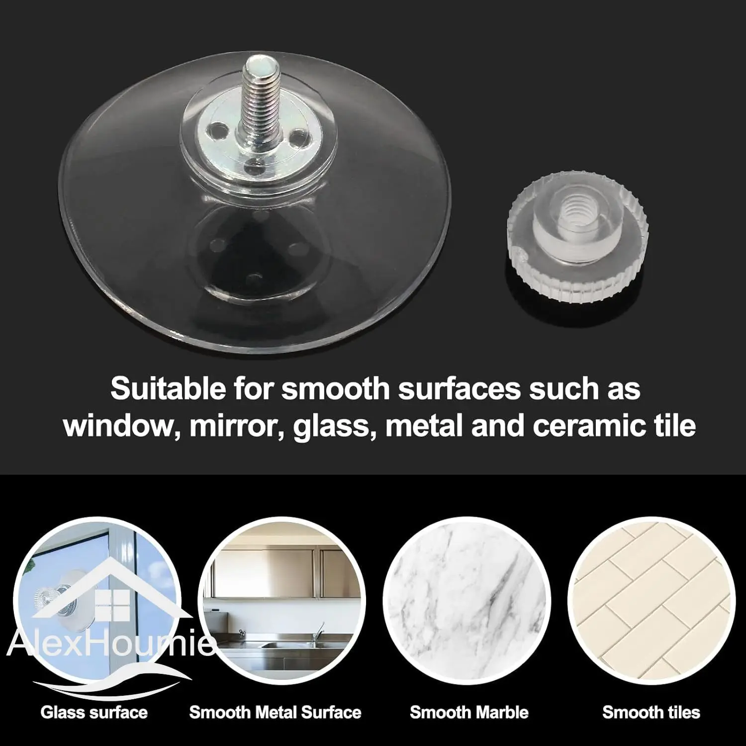 5/10Pcs Adhesive Suction Holder Rubber Sucker Pad with Screw 25/32/41/53mm Plastic Sucker Pad Holder PVC Sucker with Screw Nut