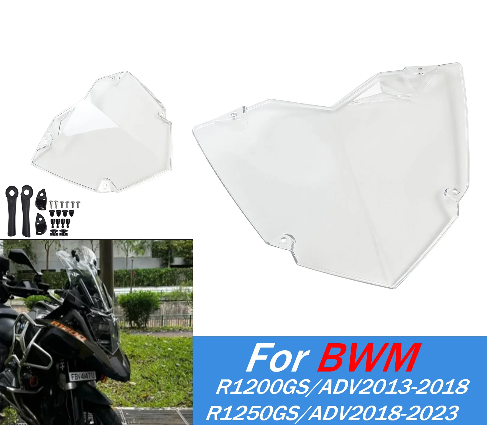 

Fow R1200GS R1250GS Защитная крышка для фар для BMW R1200GS Adventure Adv 2013-2018 Защита лампы головного света мотоцикла