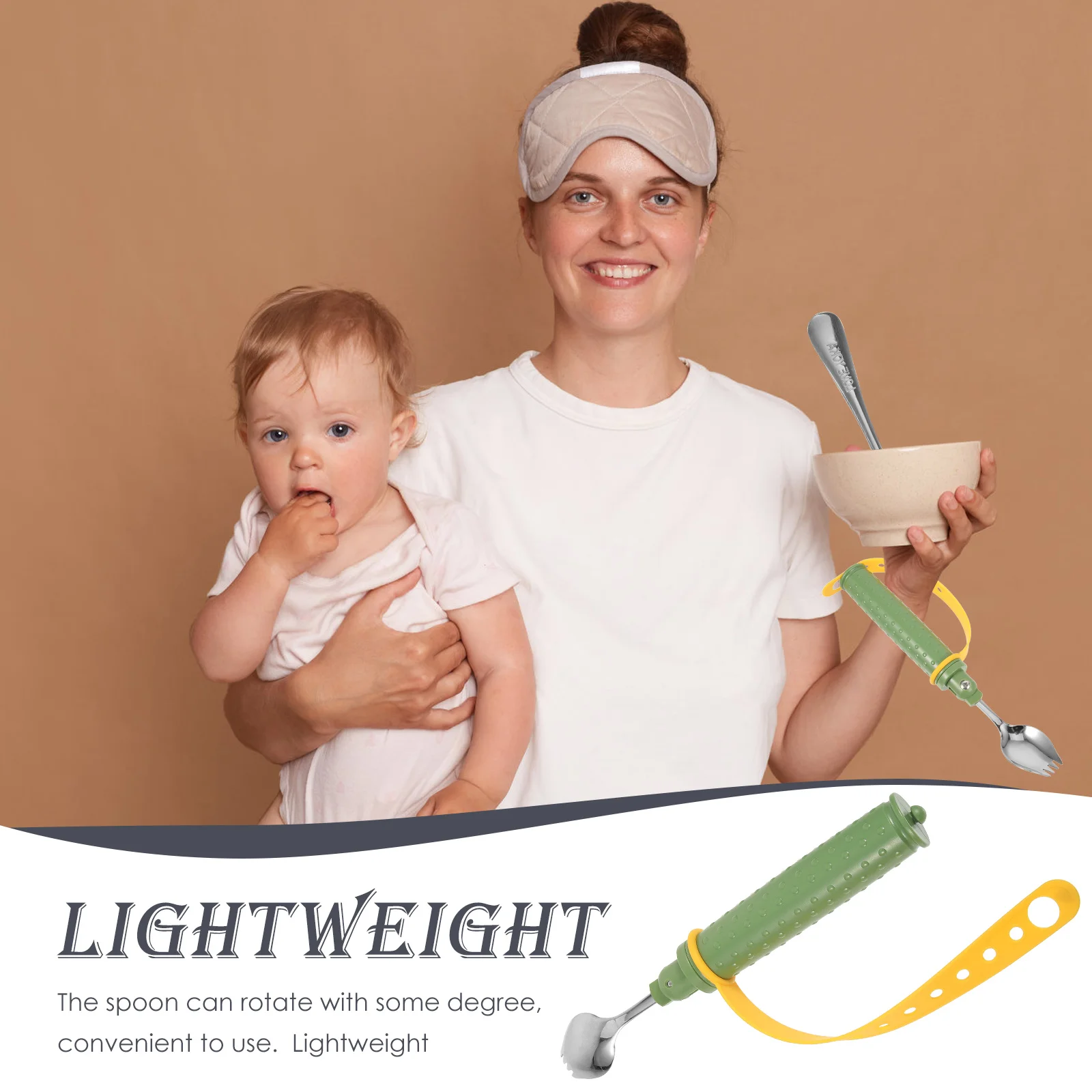 

Adaptive Spoon For Elderly Non-Slip Portable Lightweight Easy Clean Senior Dining Aid Disabled People Tableware Health Care Tool