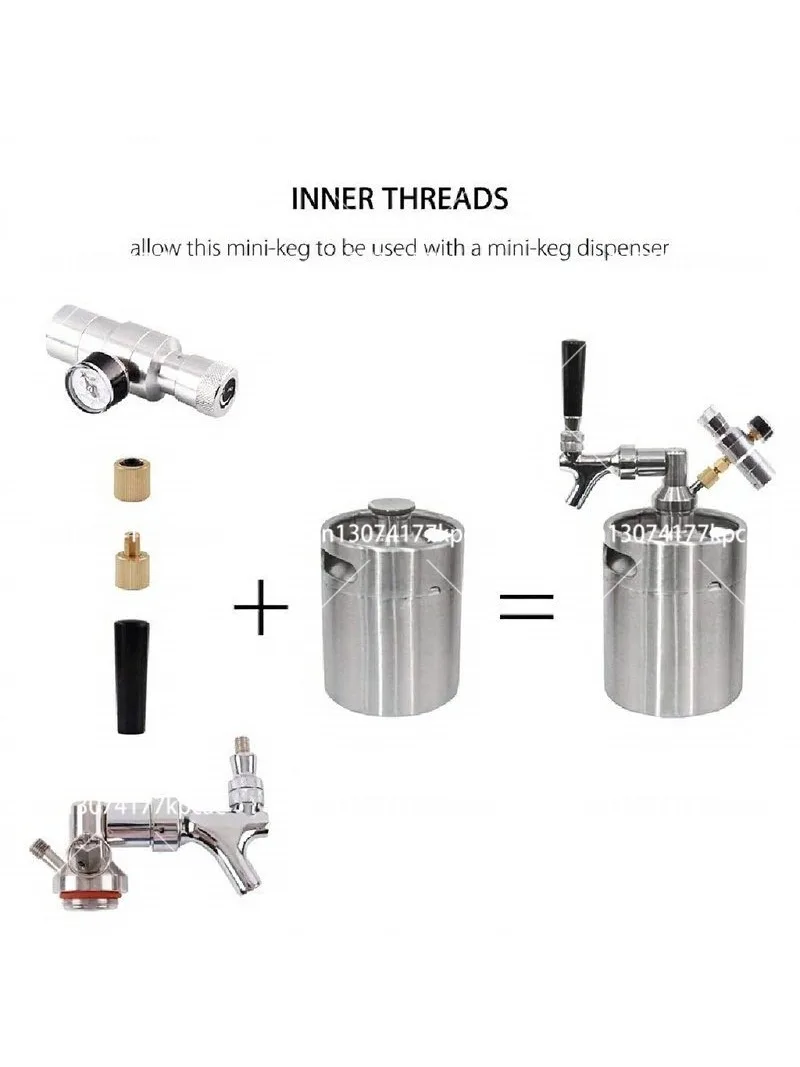Stainless steel beer keg mini keg beater craft beer two-shot container bar table top