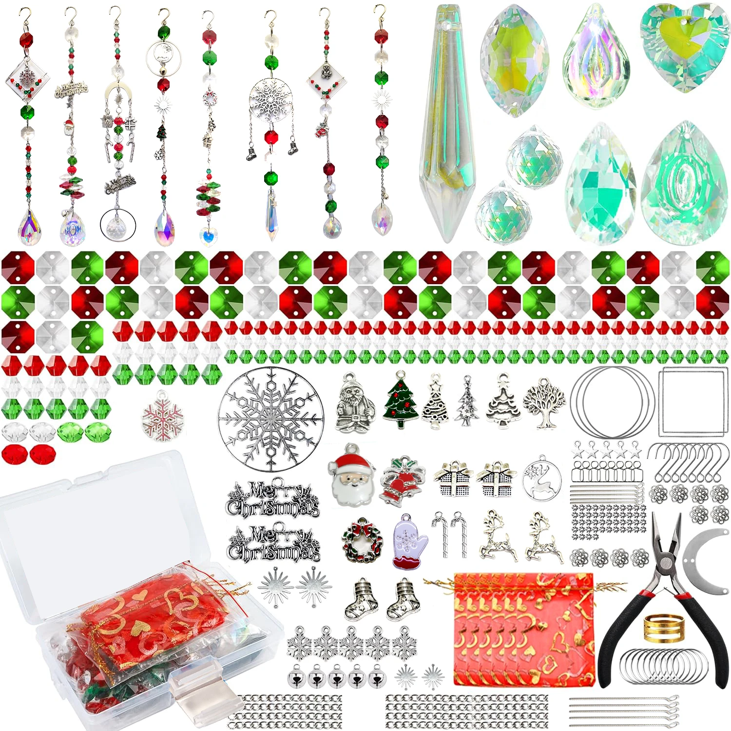 

New Product DIY Sun Catcher 500 pieces Making Supplies Kit Adult Crafts Hanging Crystal Prism Indoor Window Rainbow Machine Fami