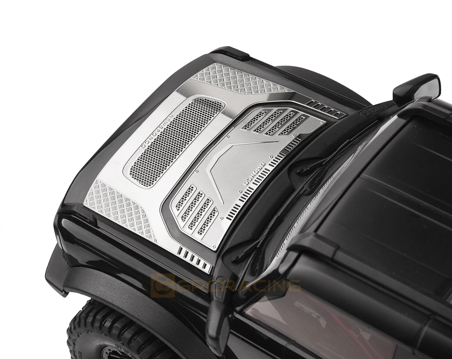 Haubendekoration F-Stil Edelstahl Simulation Auto Shell Metall Schutzfolie G179fs für 1/18 Traxxas Trx-4m Bronco Trx4m – Detail 10