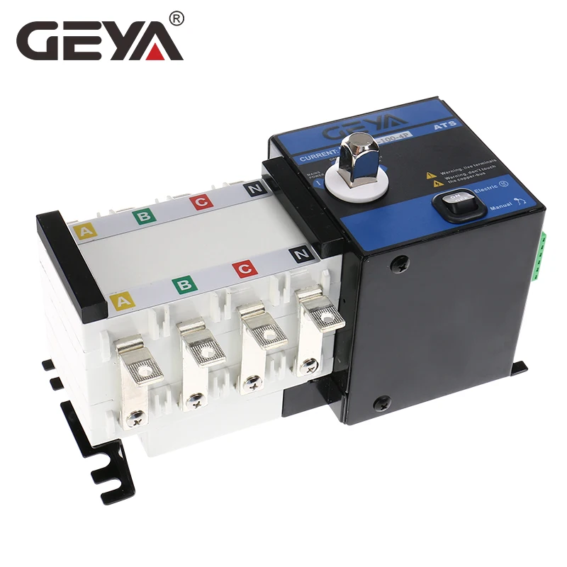 GEYA G Type ATS PC Class  Automatic Transfer Switch Electrical Selector Switches 4P 100A AC400V Auto or Manual ATS