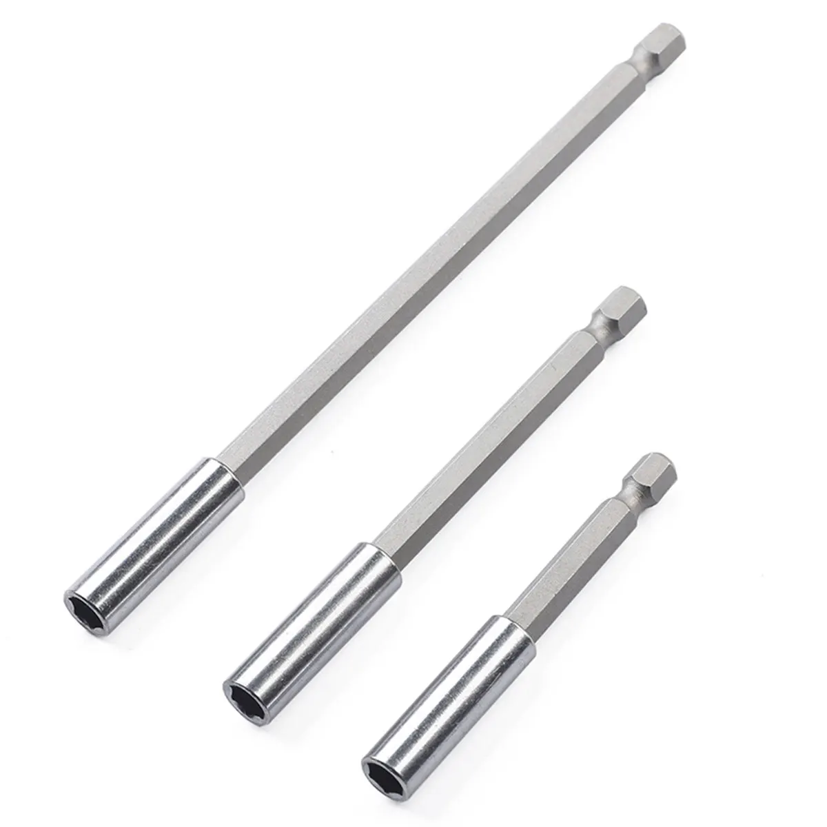 Heavy Duty 3 Pcs Magnetic Drill Bit Extension Set Quick Release Hex Shank Extender for Power Tools Long Screwdriver Adapter