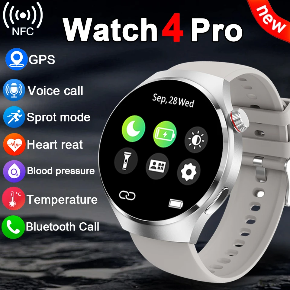 2025New For Huawei Watch4 PRO Smart Watch Men Ms.Watch 4 Pro HD Screen Bluetooth Call NFC GPS Heart rate waterproof SmartWatch