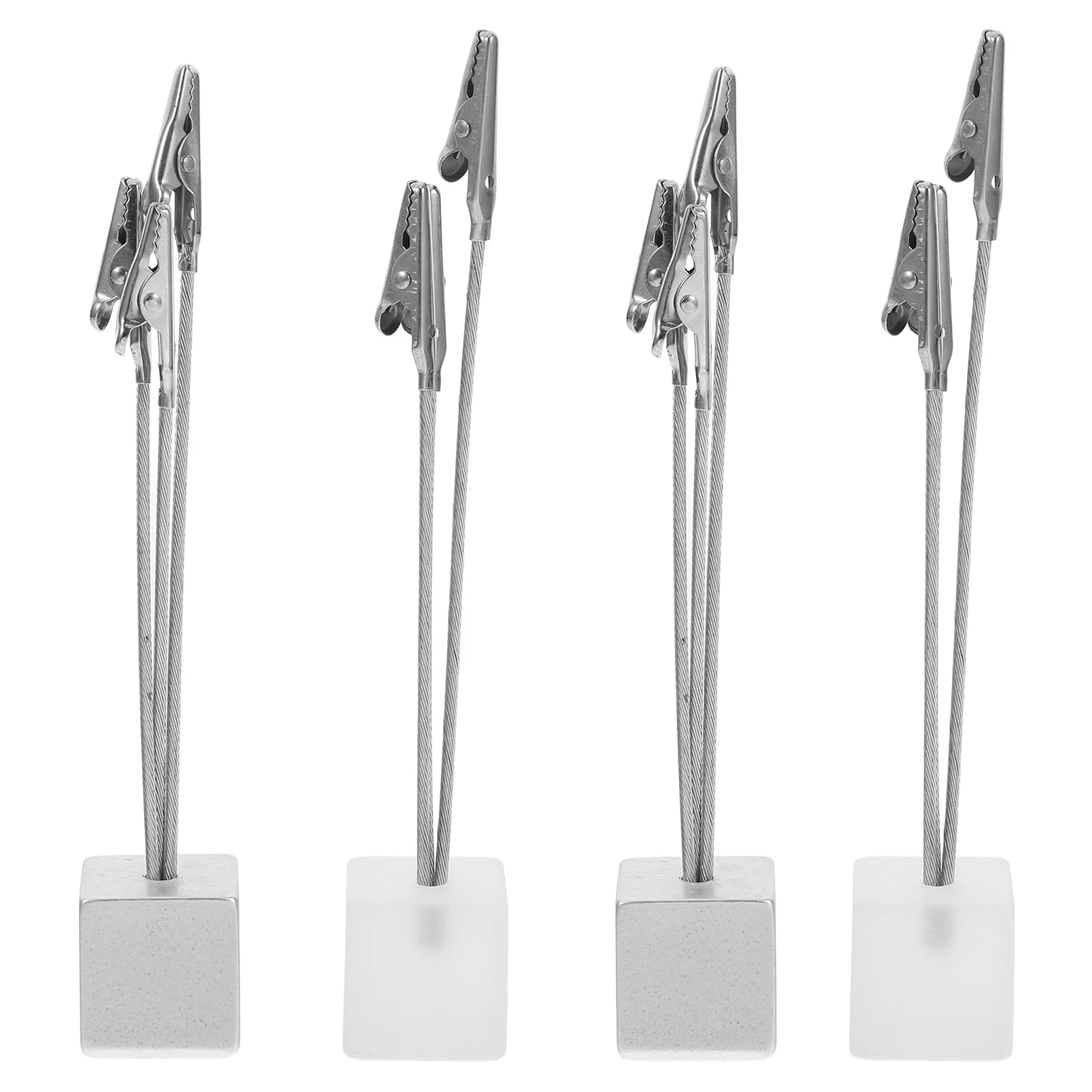 

4Pcs Note Clip Holder Multi-Use Photo Stand Stainless Steel Clips for Wedding Table Numbers Place Cards Office Desk