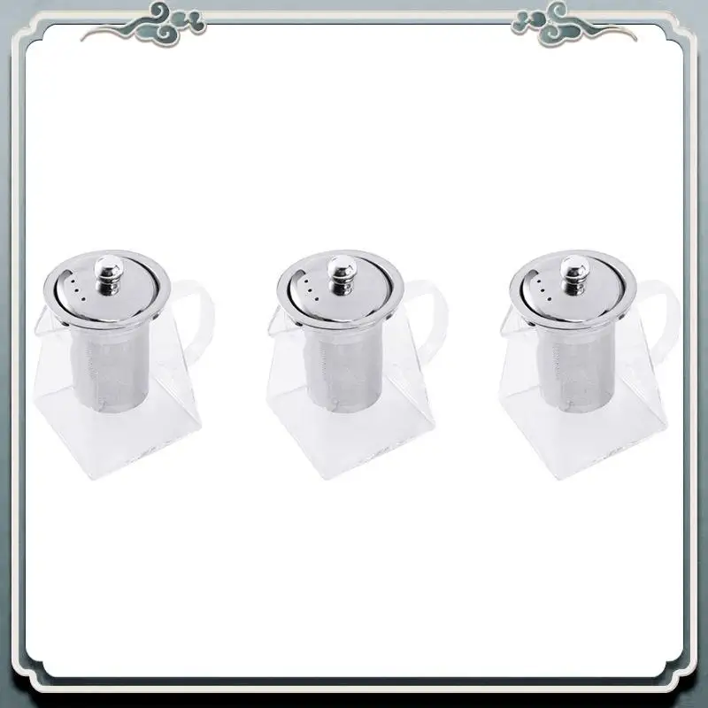 

AC76-3X Квадратный стеклянный чайник с заваркой, боросиликатный чайник емкостью 550 мл с ситечком, прозрачные листовые чайные кастрюли для рассыпного чая