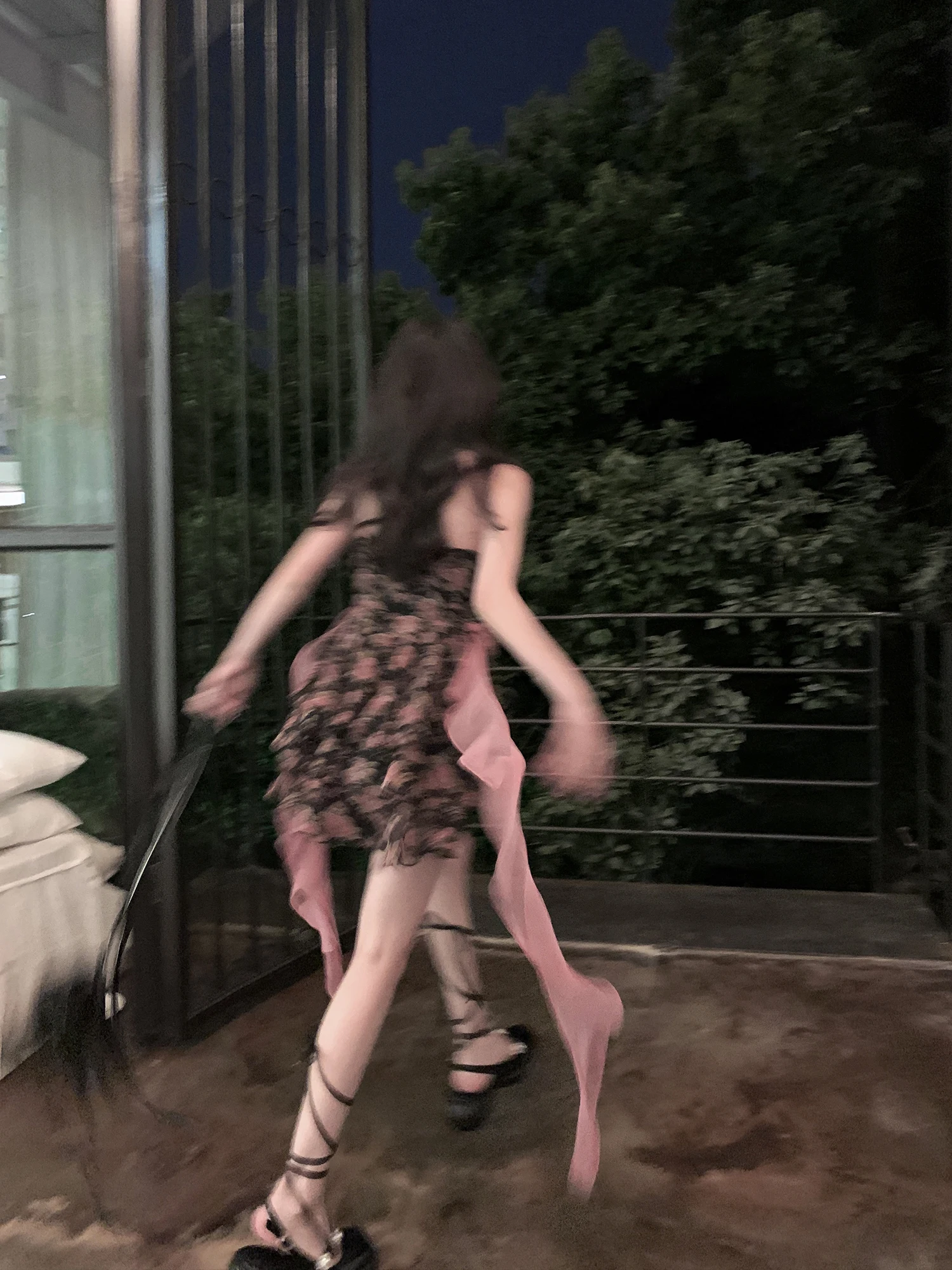 

Slimming Floral Print High Waist Chiffon ter Dr Women's Design Sensation Summer Spring Autumn Irregular Skirt Single Piece