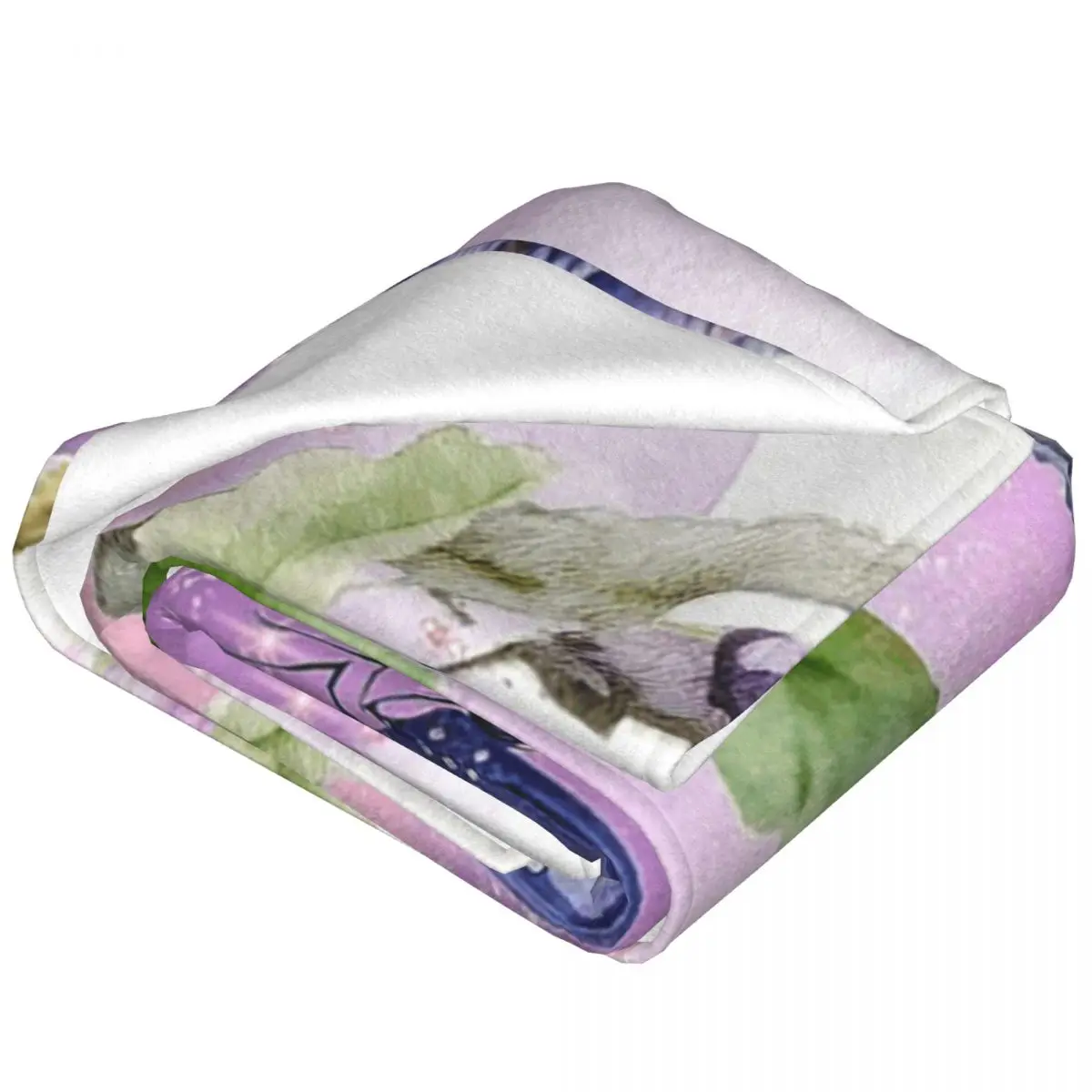Purple Lavender Butterfly Blanket Soft Warm Flannel Throw Blanket Bedspread for Bed Living room Picnic Travel Home Couch