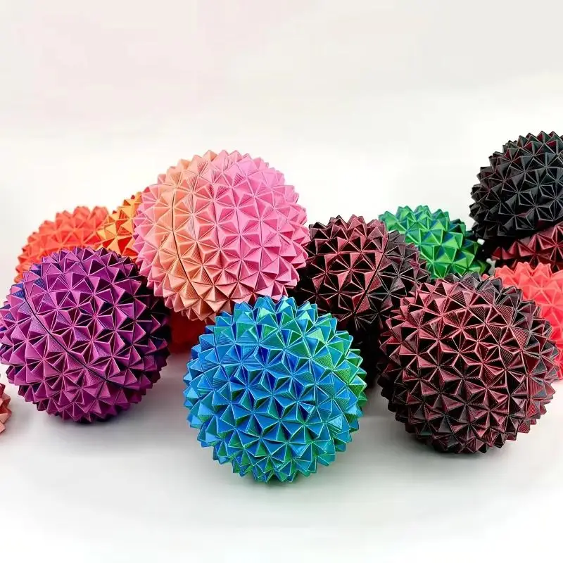 Multi Thorn Spiky Massage Ball 1Pcs 3D Printed Portable Stress Relief Tool for Adults Kids Sensory Training