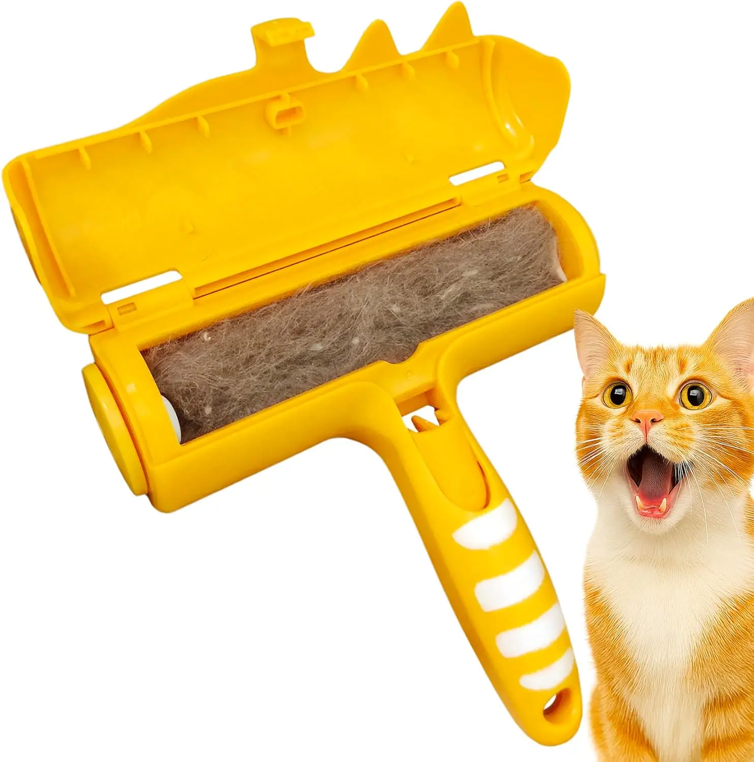 

Pet Hair Remover Roller - Lint Roller for pet Hair - Self Cleaning Dog & Cat Hair Remover - Remove