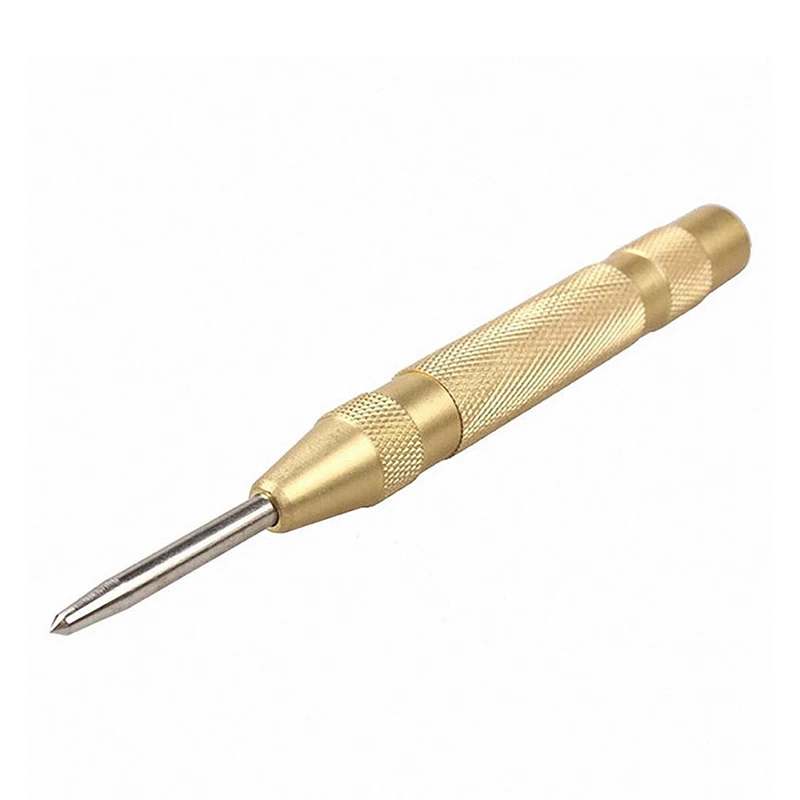 367D New 5'' Automatic Center Pin Punch Spring Loaded Marking Starting Hole Tool Gold