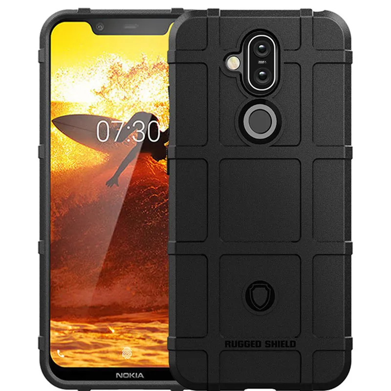 Armor Heavy Phone Case for Nokia 8.1 X7 Shockproof Matte Rubber Cover for nokia x7 Nokia8.1 Soft Silicone Shield Cases