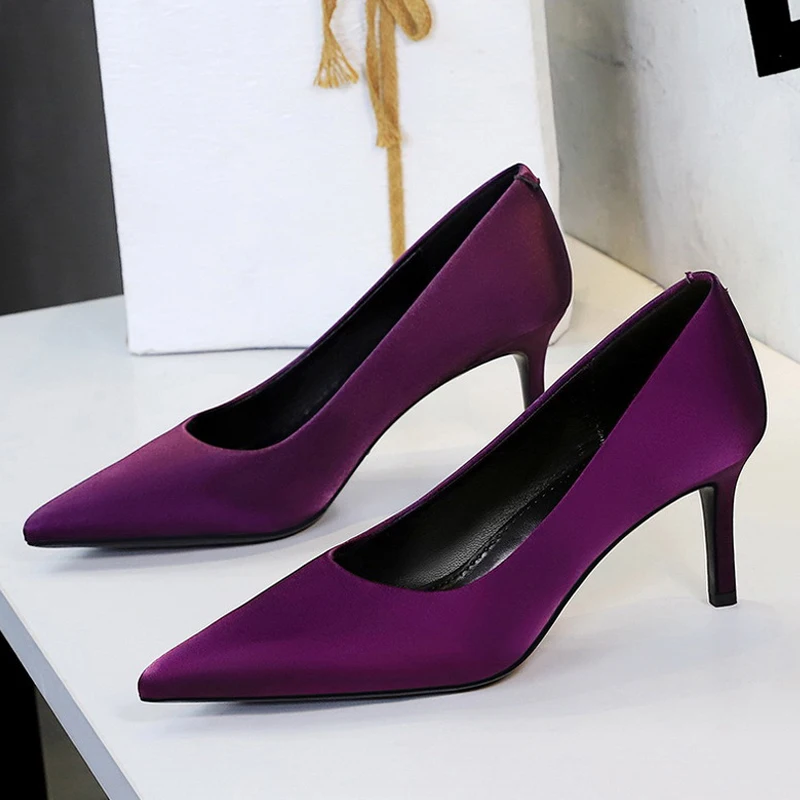 

BIGTREE 2026 Spring Pointed Tip Pumps Women Sexy Stiletto Heels Elegant Wedding Party Shoes Zapatillas De Mujer