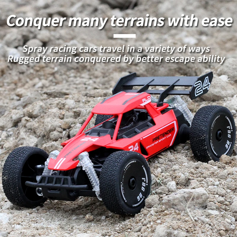 Carro de controle remoto spray luz carro de corrida fórmula carro de corrida off-road veículo deriva carro de brinquedo de alta velocidade